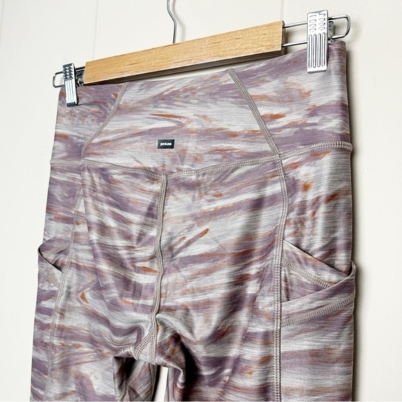 Prana Electa Leggings II Small pocket neutral print high rise outdoor activewear - Picture 6 of 13